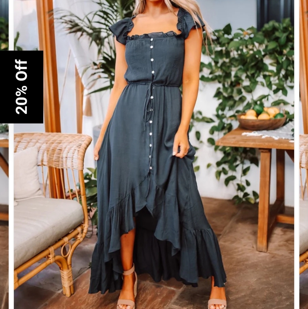 Magnolia deep green Maxi Dress